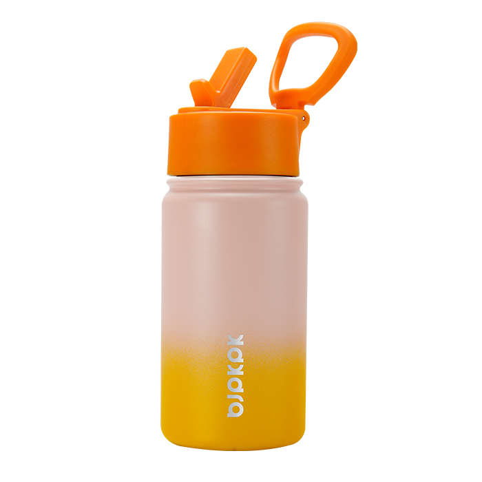 BJPKPK Kids Water Bottle with Straw Lid, 15oz Insulated Water Bottles